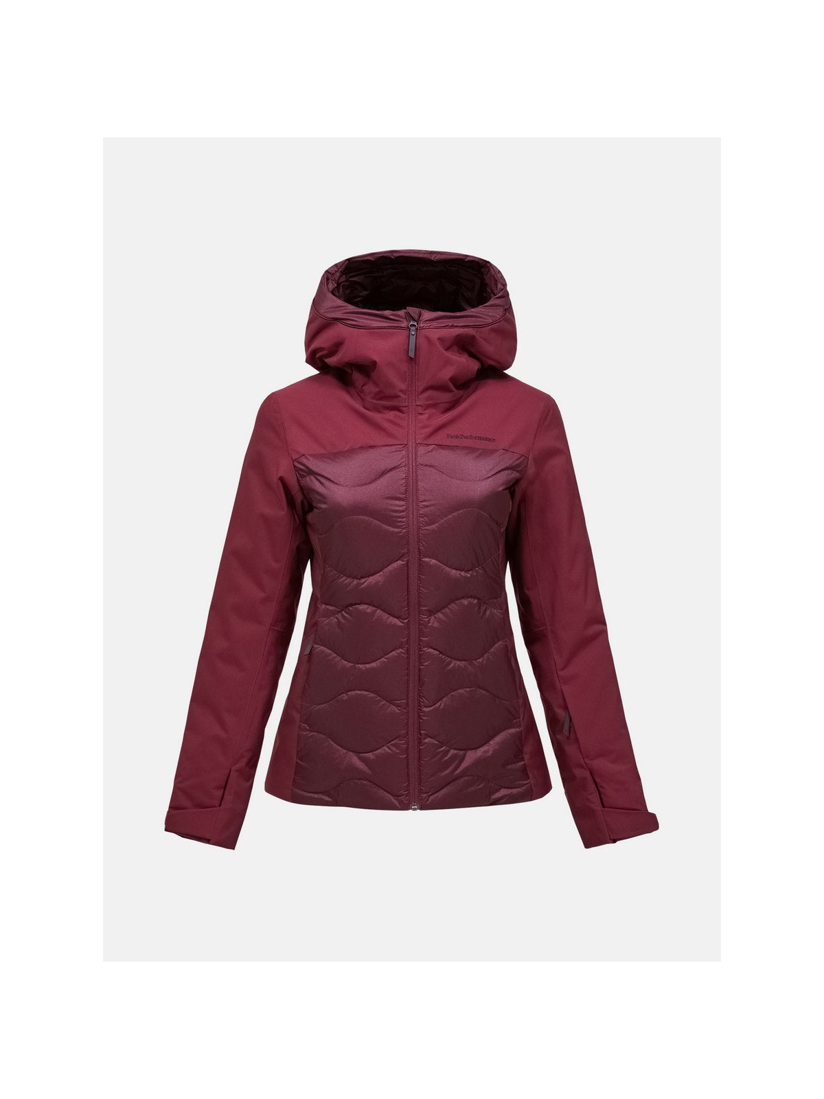 Kurtka narciarska damska PEAK PERFORMANCE Silverchute Helium Down Jacket bordowa