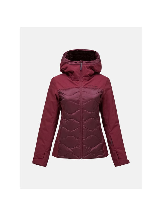Kurtka narciarska damska PEAK PERFORMANCE Silverchute Helium Down Jacket bordowa
