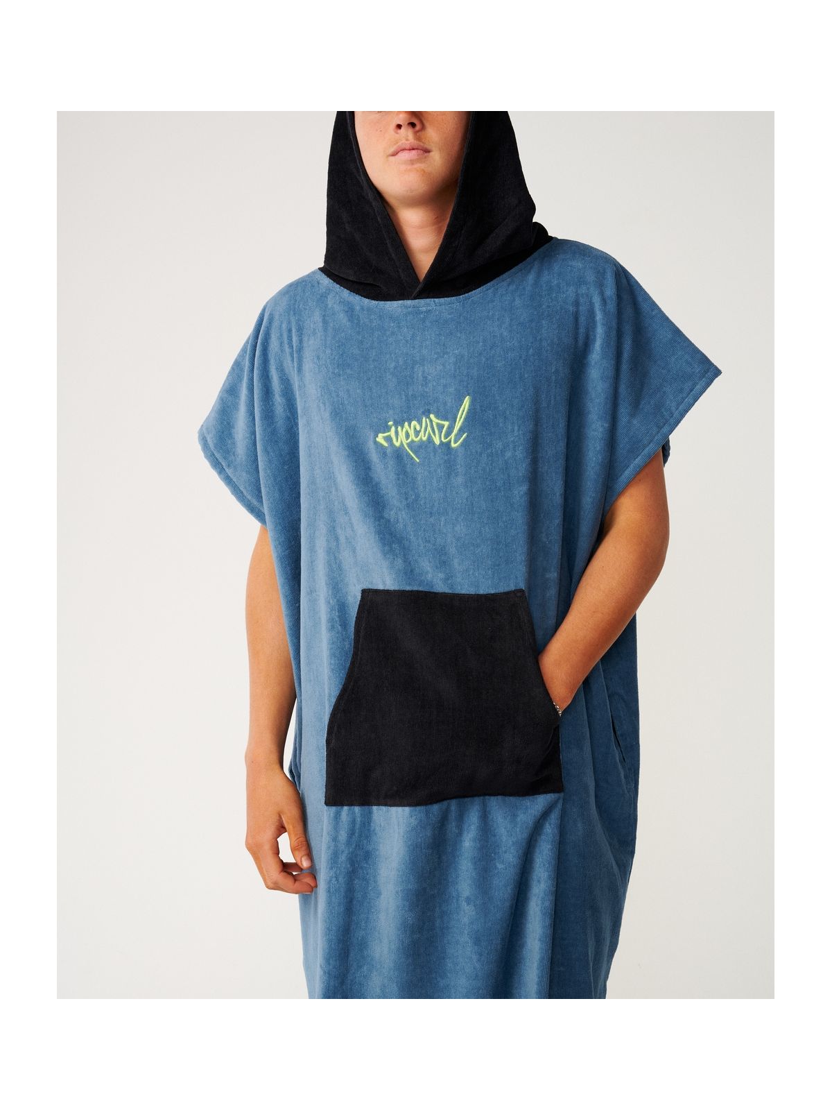 Ponczo męskie RIP CURL Logo Hooded Towel niebieskie