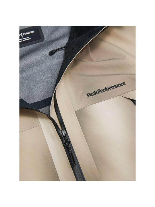 Kurtka narciarska damska PEAK PERFORMANCE Edge HIPE 3L AOP Shell Jacket beżowa
