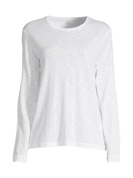 Koszulka damska CASALL Soft Texture Long Sleeve kolor biały
