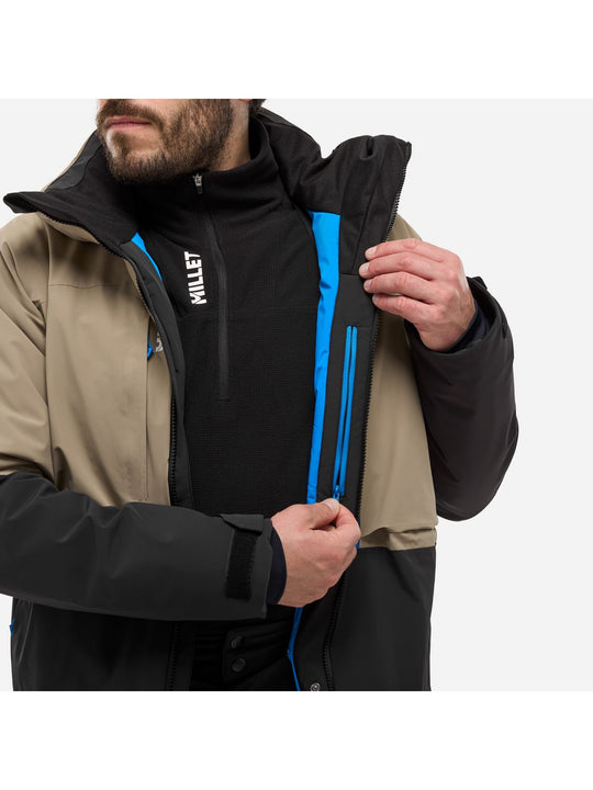 Kurtka narciarska męska MILLET M Grands Montets Pro Jkt M beżowa
