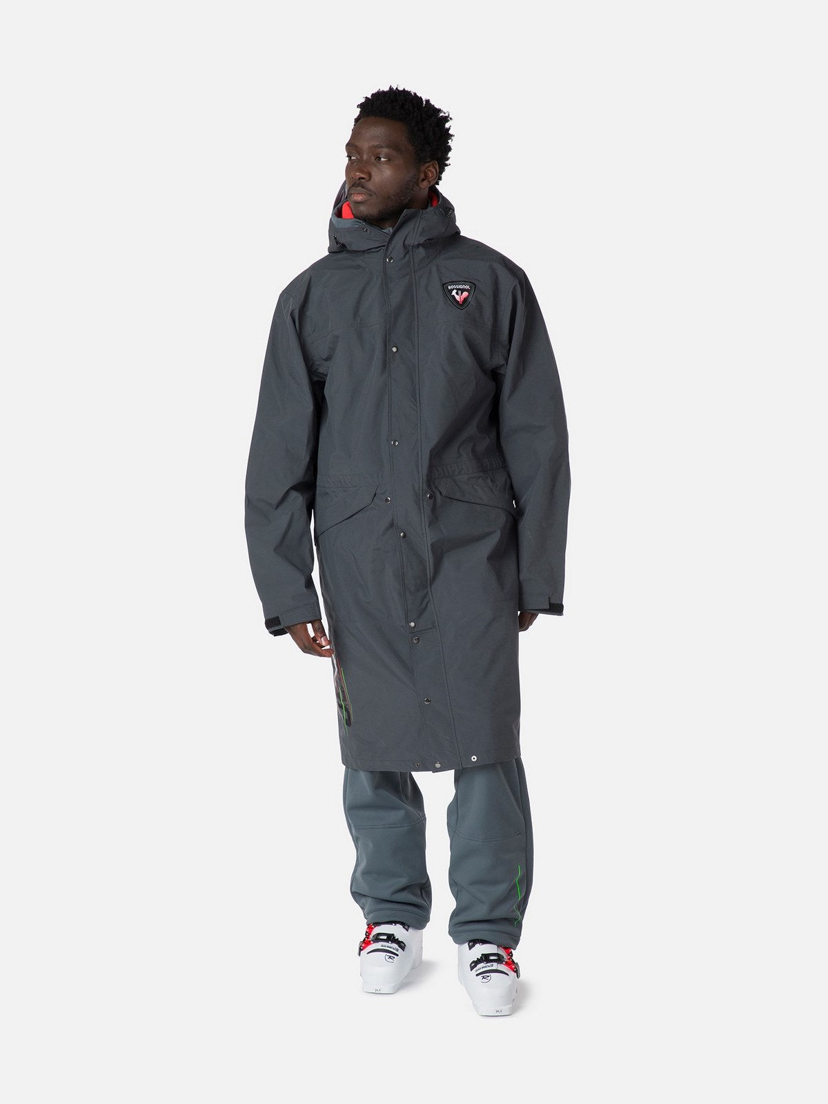 Płaszcz trenerski ROSSIGNOL Longshell Hero Adult - szary