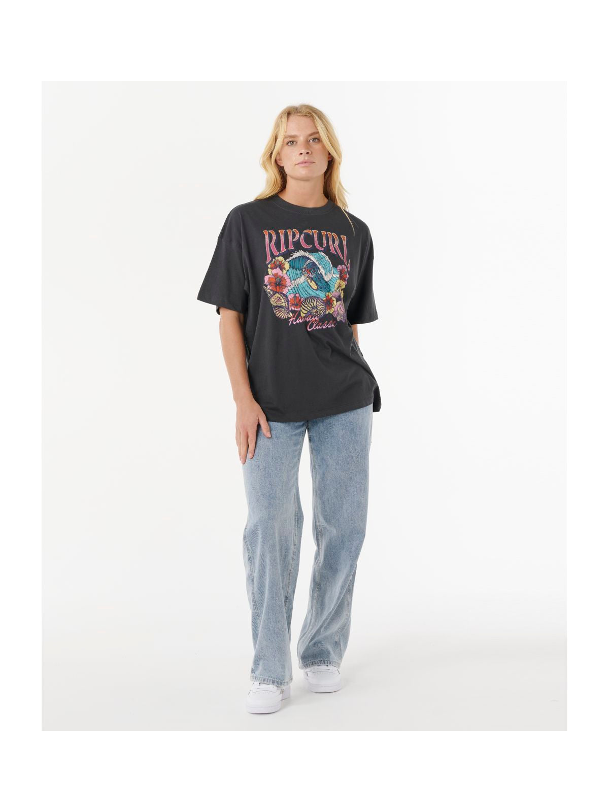 Koszulka RIP CURL WAIKIKI STANDARD TEE czarna