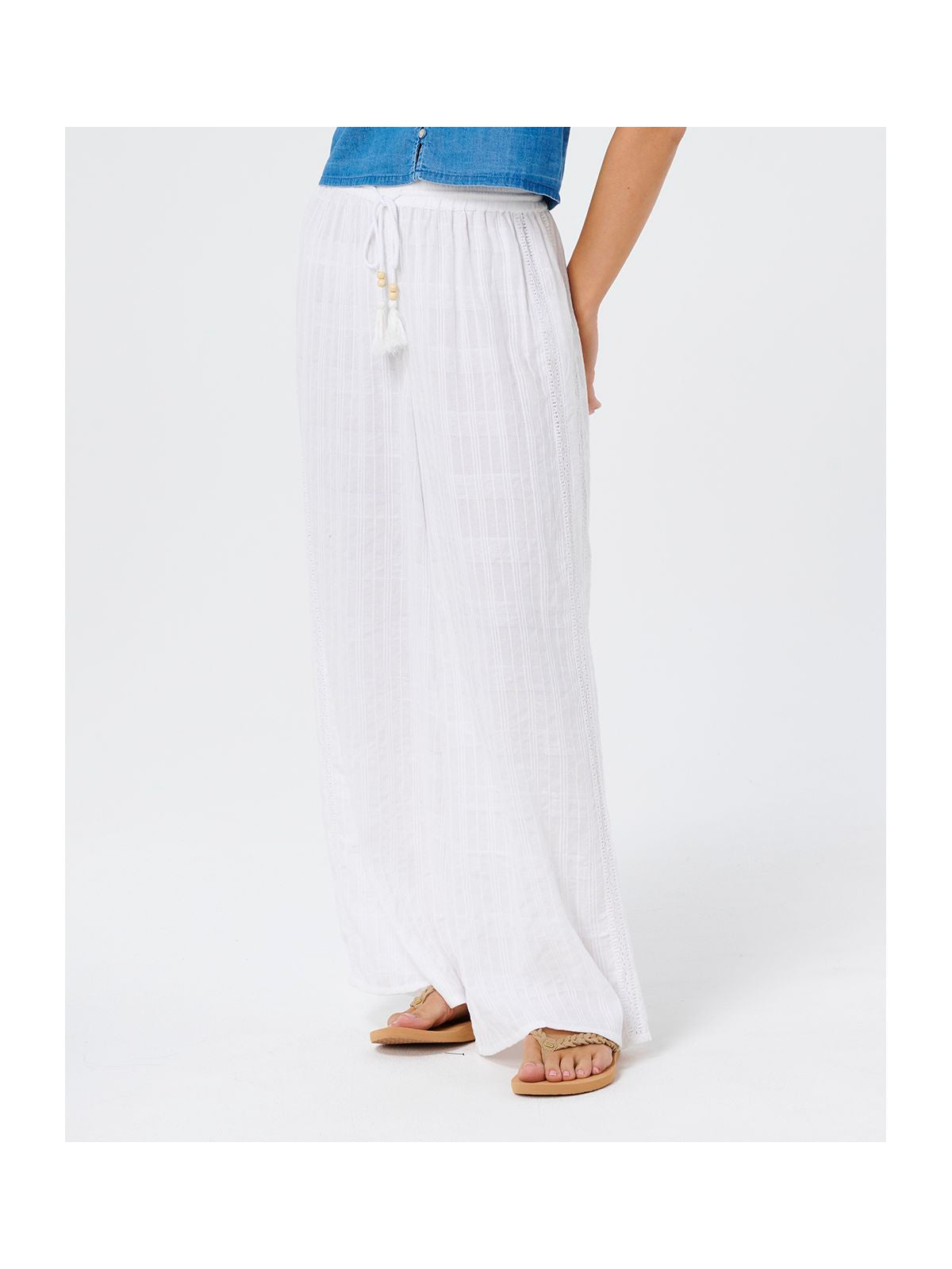 Spodnie damskie RIP CURL Catalina Islands Wide Leg Pant białe