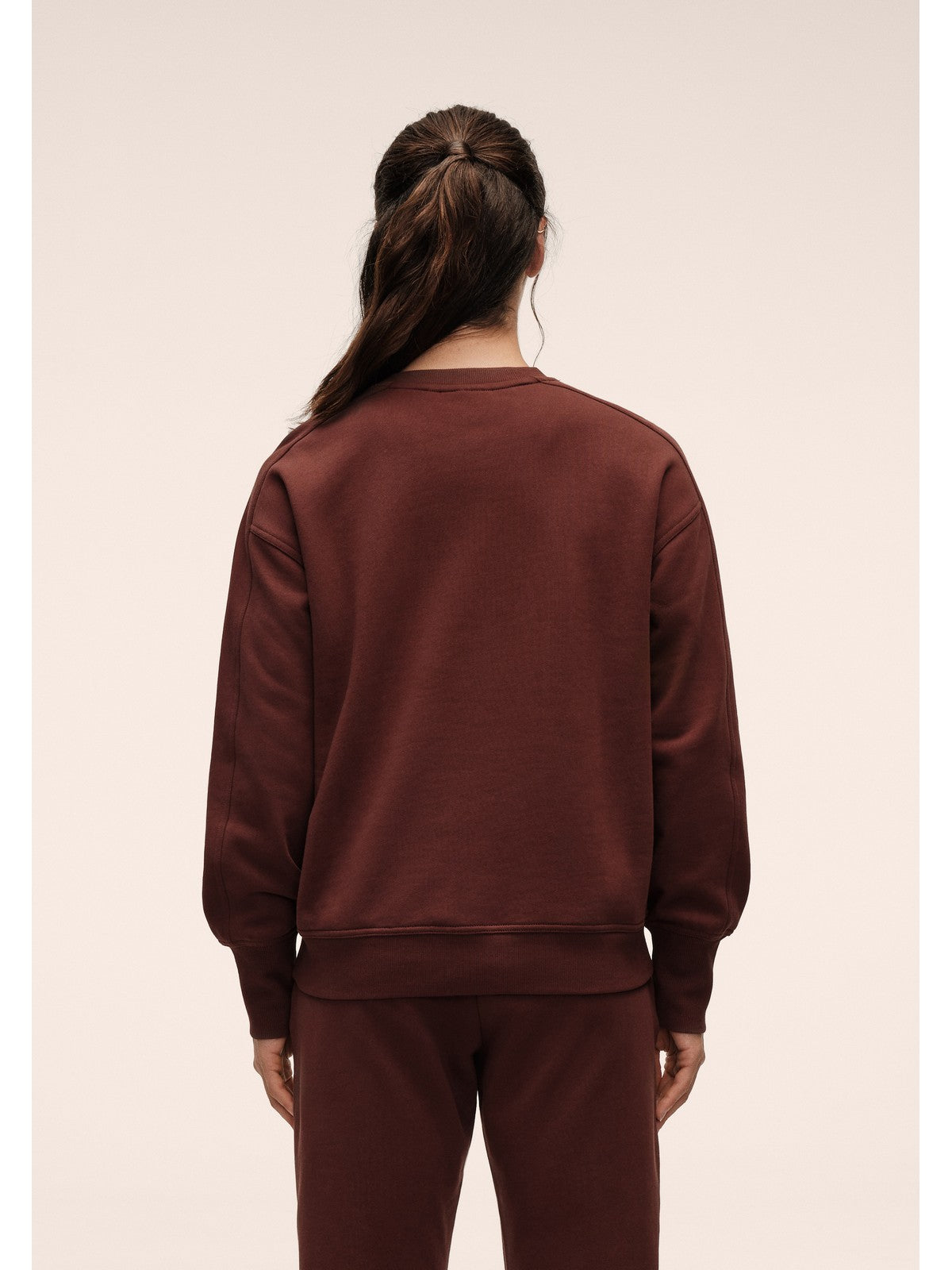 Bluza damska CASALL Terry Relaxed Crew brązowa