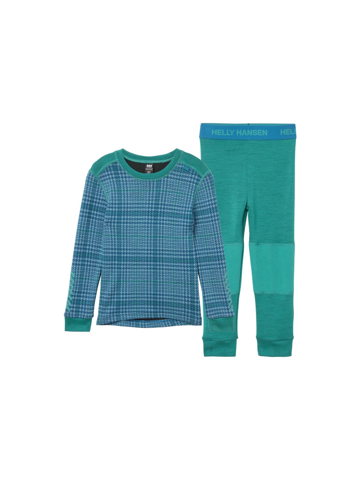 Bielizna dziecięca HELLY HANSEN K Graphic Lifa Merino Set kolor zielony