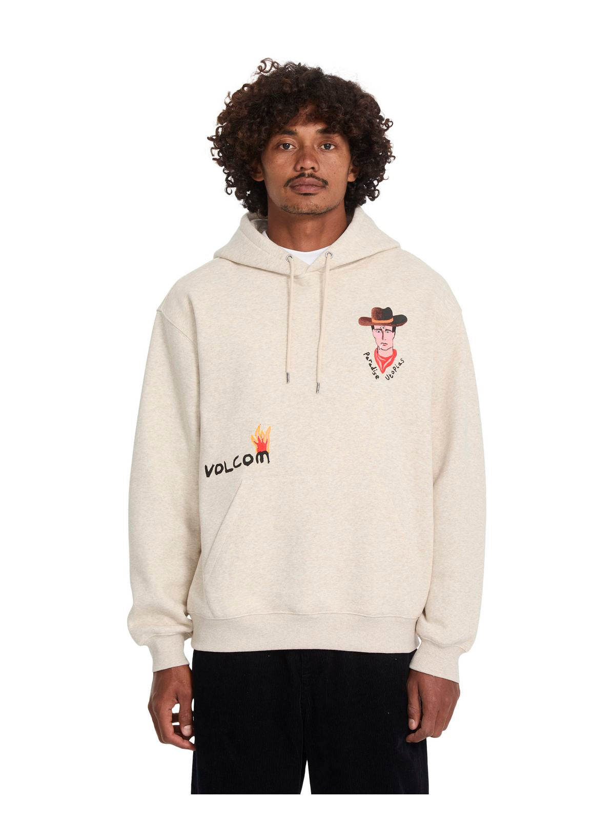 Bluza z kapturem VOLCOM Fa Mickey Mason Po biały