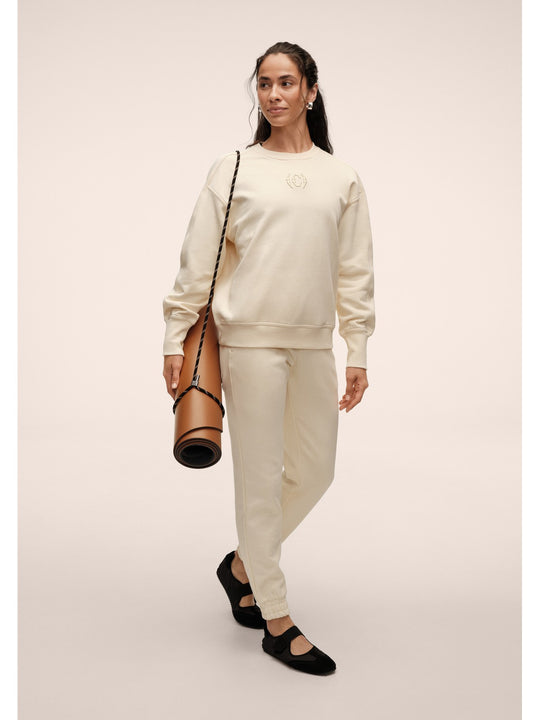 Bluza damska CASALL Terry Relaxed Crew beżowa
