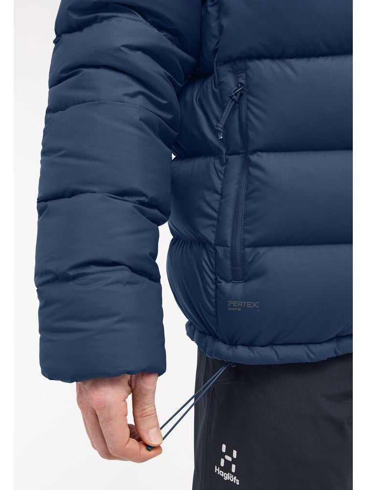 Kurtka puchowa z kapturem męska HAGLÖFS Rosson Down Hood Tarn Blue