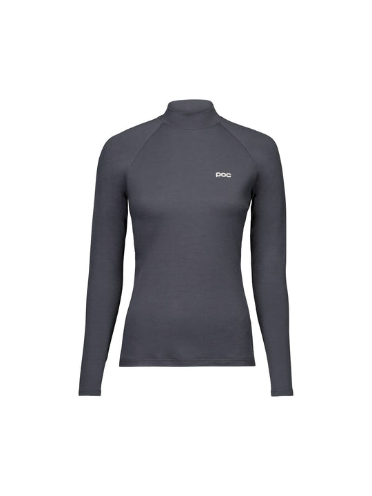 Koszulka narciarska damska POC W's Layer Merino Mock Neck Jersey szara

