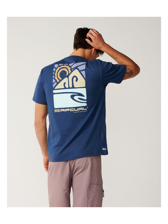 Koszulka męska RIP CURL S-Series Vaporcool Totem Tee granatowa
