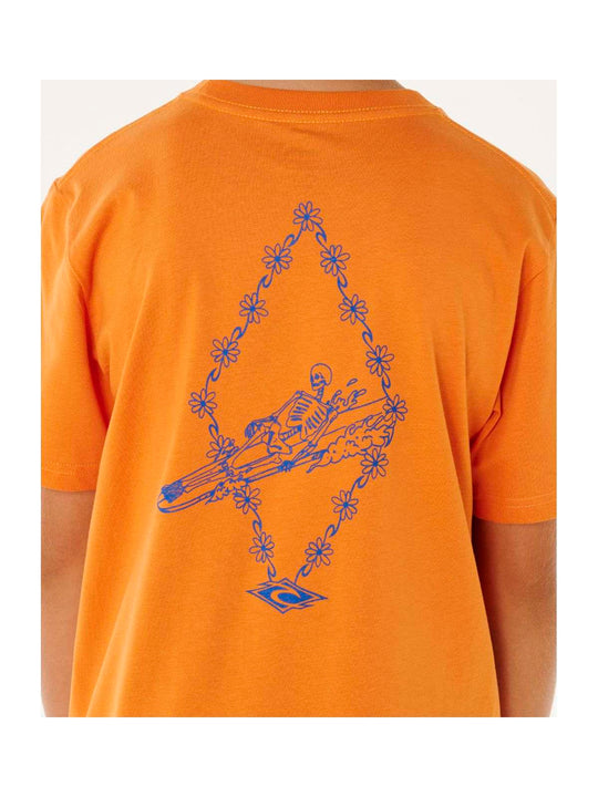 Koszulka chłopięca RIP CURL Eternal Shred Art Tee-Boy pomarańczowa
