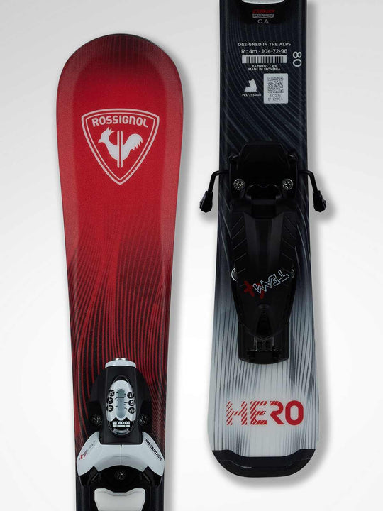 Narty dla dzieci ROSSIGNOL Hero Kid Pre-Drilled Team 4 Gw B76 Black
