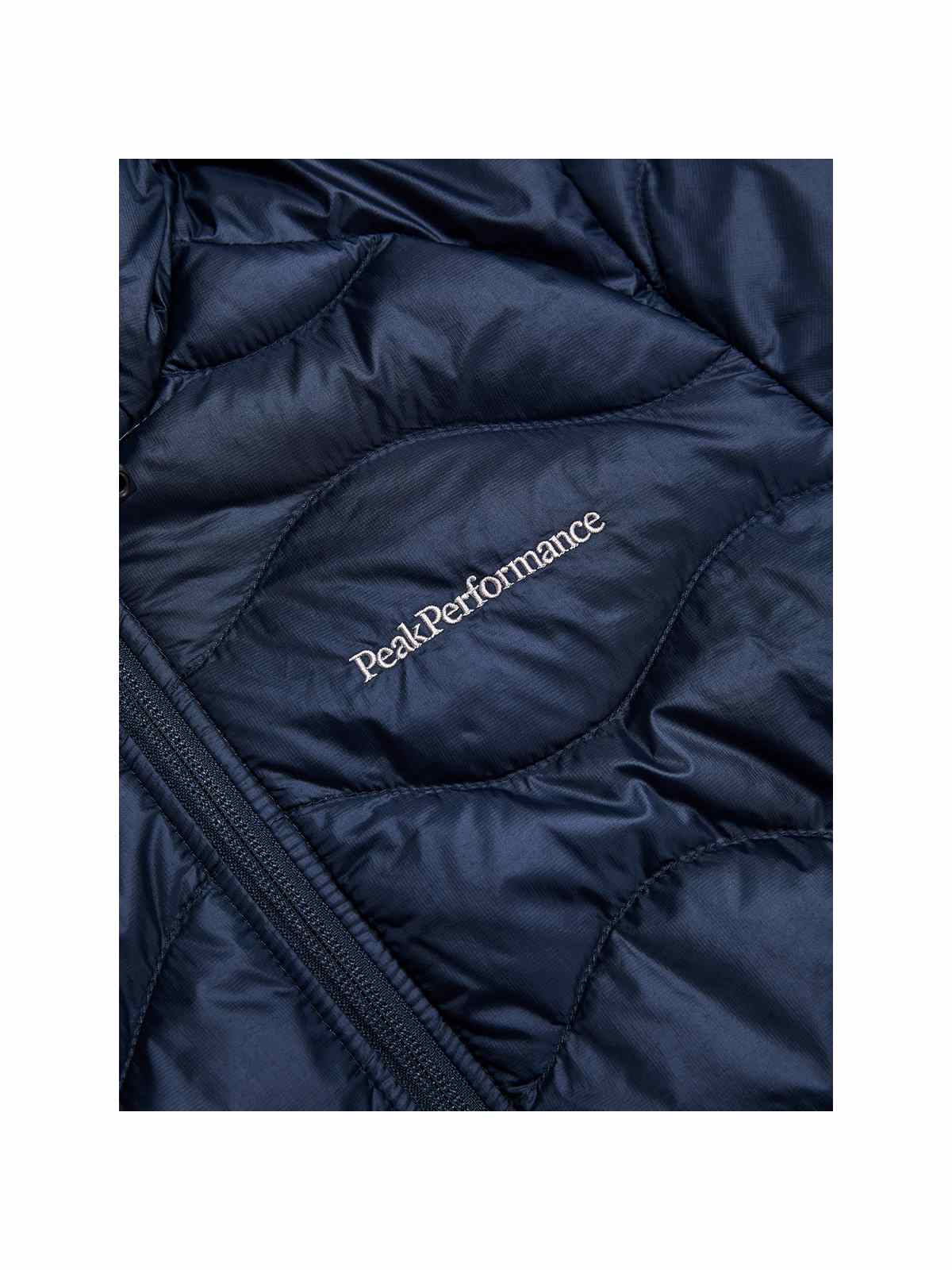 Damska kurtka puchowa Peak Performance W Helium Down Hood Jacket granatowy
