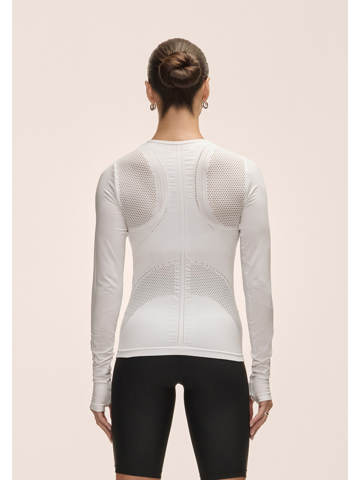 Koszulka damska Casall Maze Long Sleeve biały