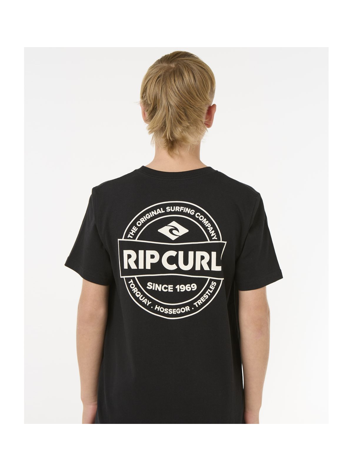 Koszulka dziecięca RIP CURL STAPLE TEE - BOY czarna
