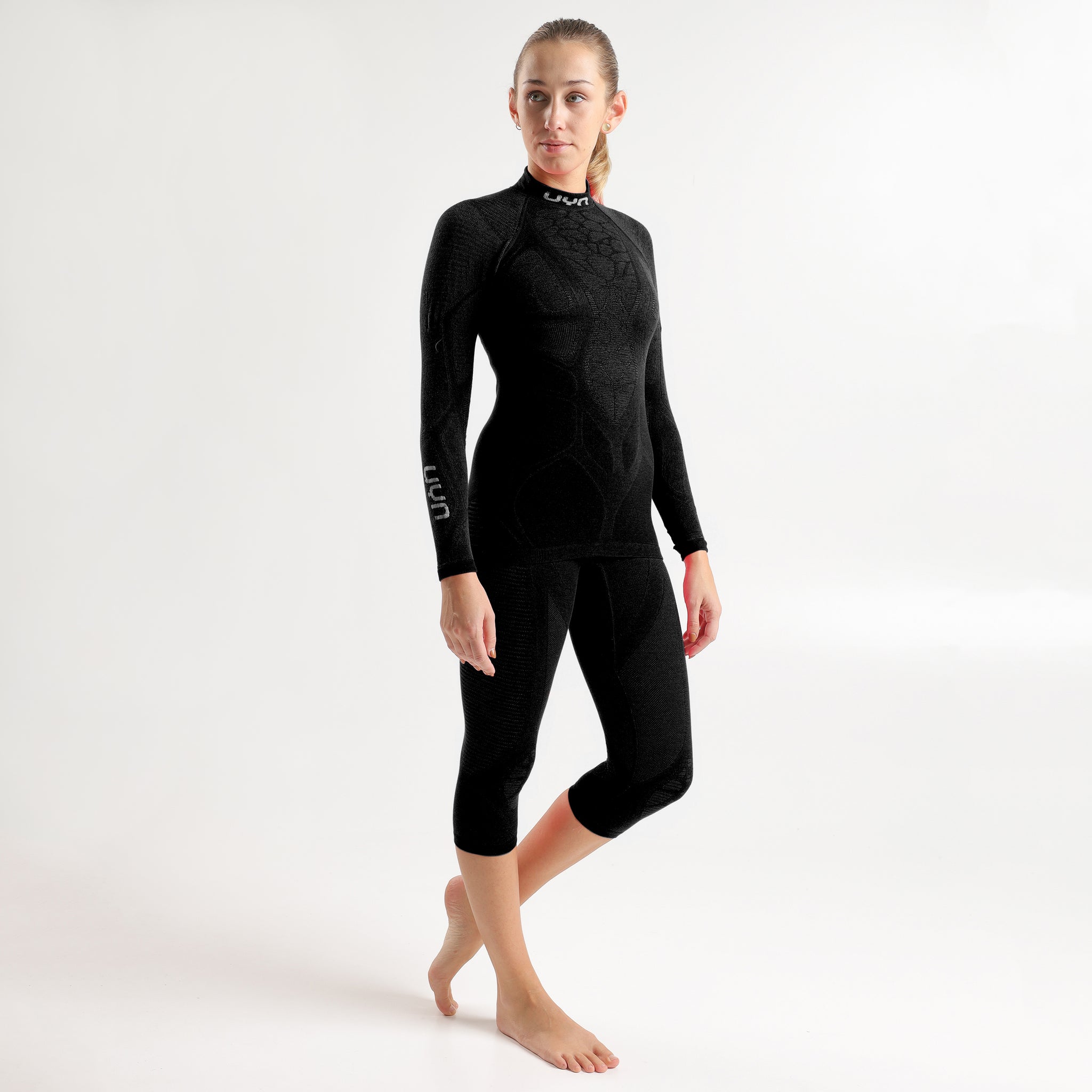 Koszulka UYN Woman Elevatyon Biomorph Uw Shirt Long Sl.Turtle Neck czarny