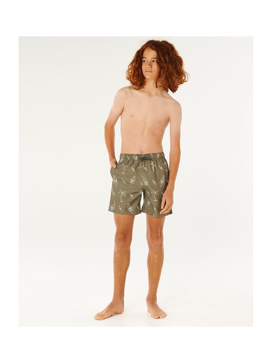 Boardshorty chłopięce RIP CURL Eternal Shred Mesh Volley-Boy zielone
