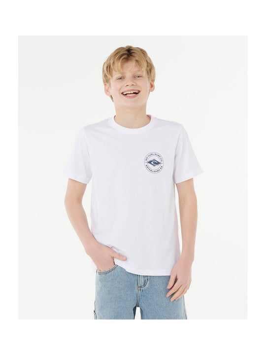 Koszulka RIP CURL STAPLER TEE - BOY biała
