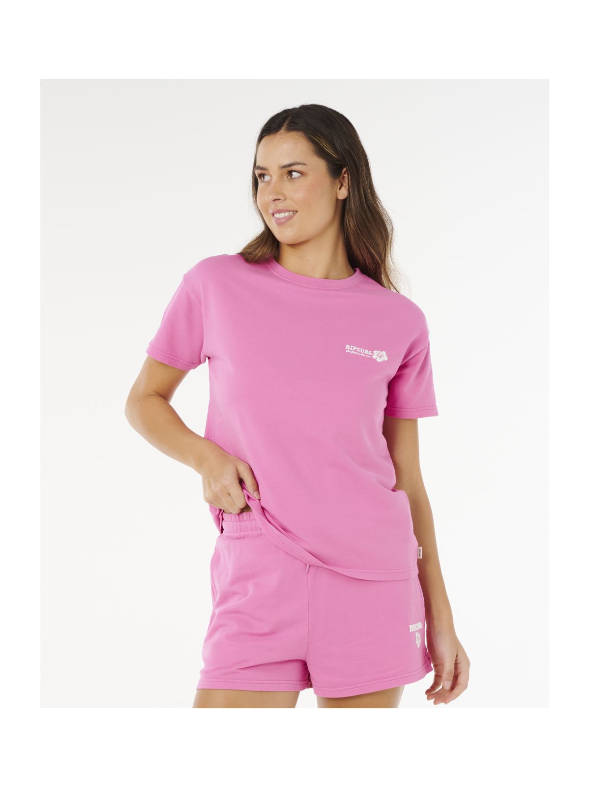 Koszulka damska RIP CURL Surf Puff Party Pack Relaxed różowa