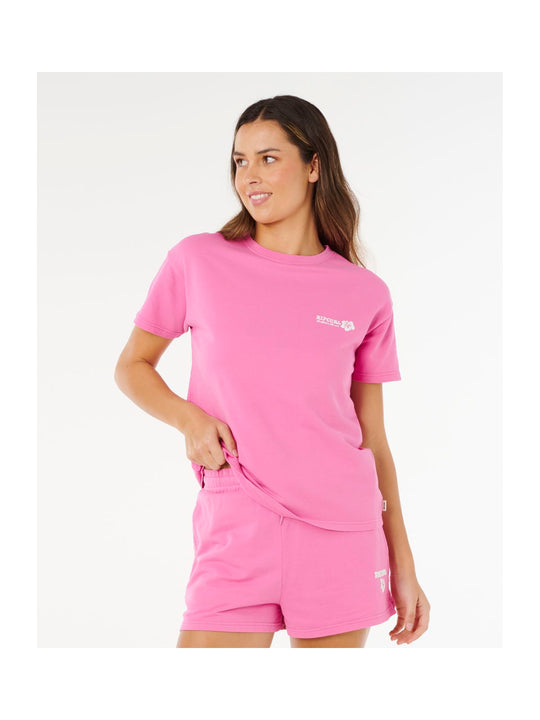 Koszulka damska RIP CURL Surf Puff Party Pack Relaxed różowa
