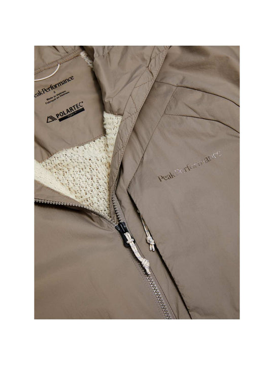 Kurtka damska PEAK PERFORMANCE Freelight Polartec Alpha Insulated Hood Jacket beżowa
