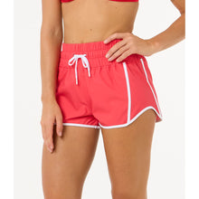 Szorty kąpielowe damskie RIP CURL High Waist Retro Volley 3" czerwone
