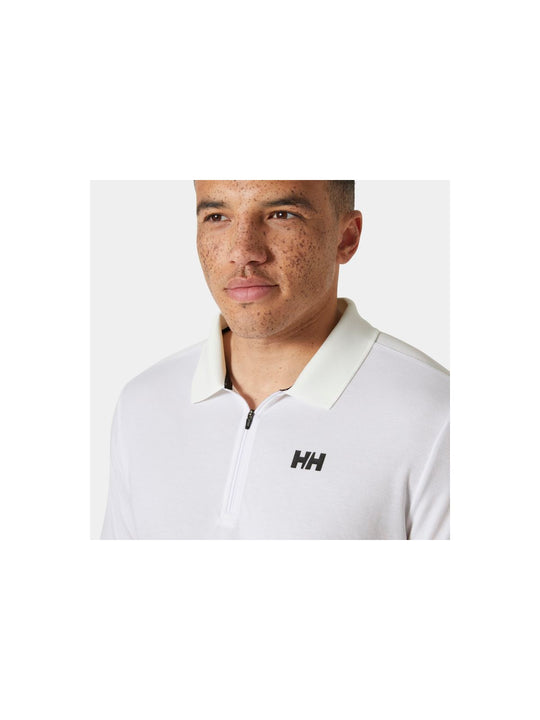 Koszulka męska polo HELLY HANSEN HP 1/2 ZIP POLO biała - Adventure Sports
