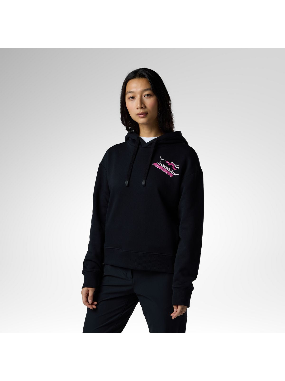 Bluza damska ROSSIGNOL W Waterfall Relax Hoodie czarna