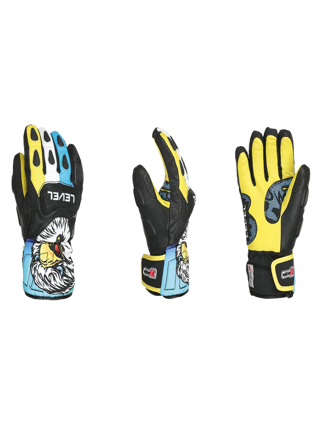 Rękawice narciarskie LEVEL SQ JR CF PK Rainbow