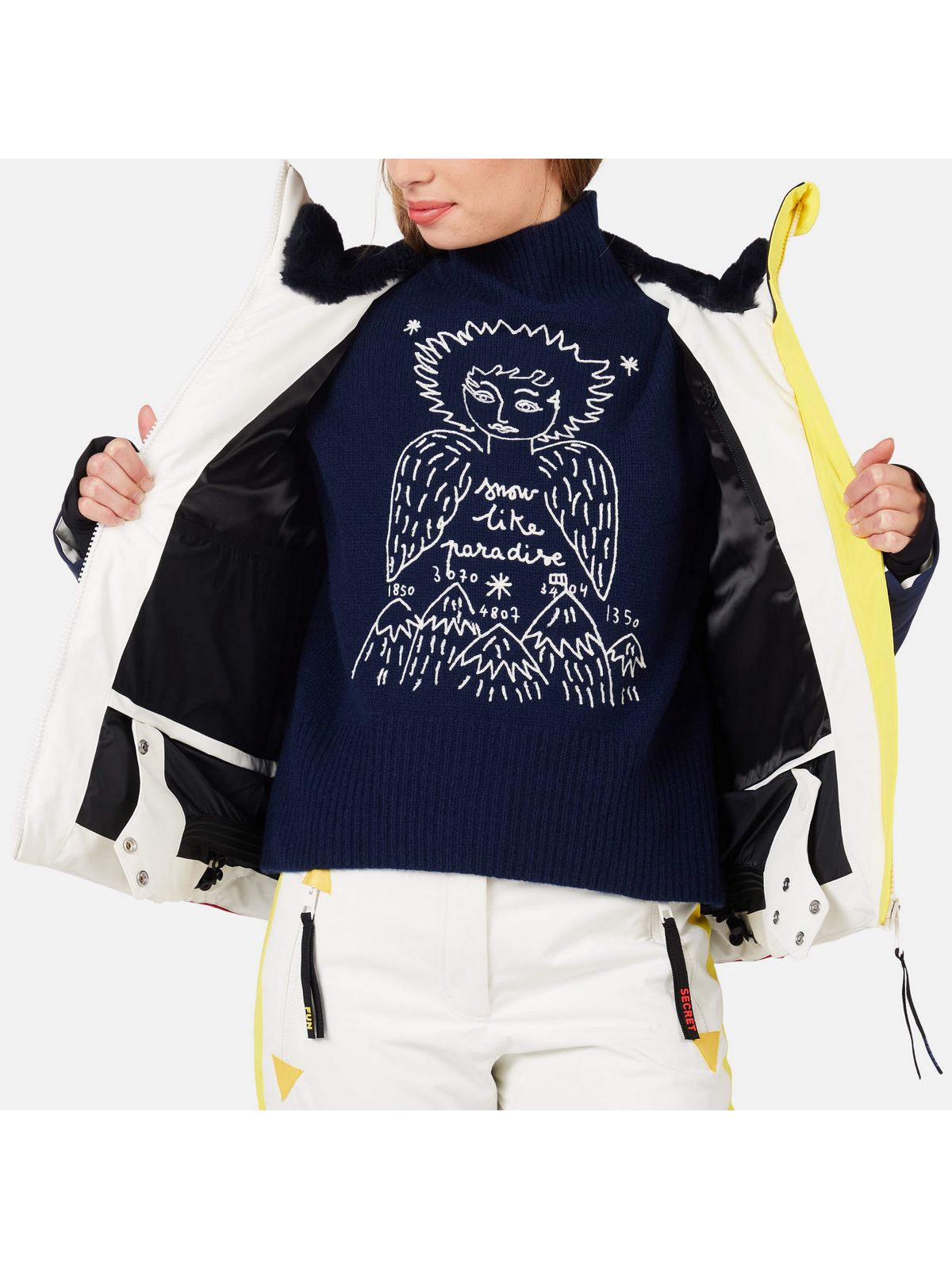 Kurtka narciarska damska ROSSIGNOL W JCC VALDIZ DOWN JKT biały