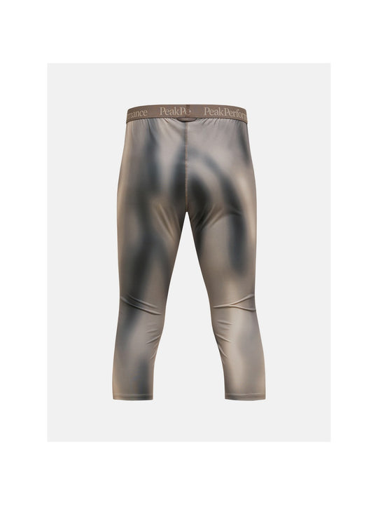Spodnie męskie termiczne PEAK PERFORMANCE Spirit AOP 3/4 Short Johns Synthetic Baselayer beżowe
