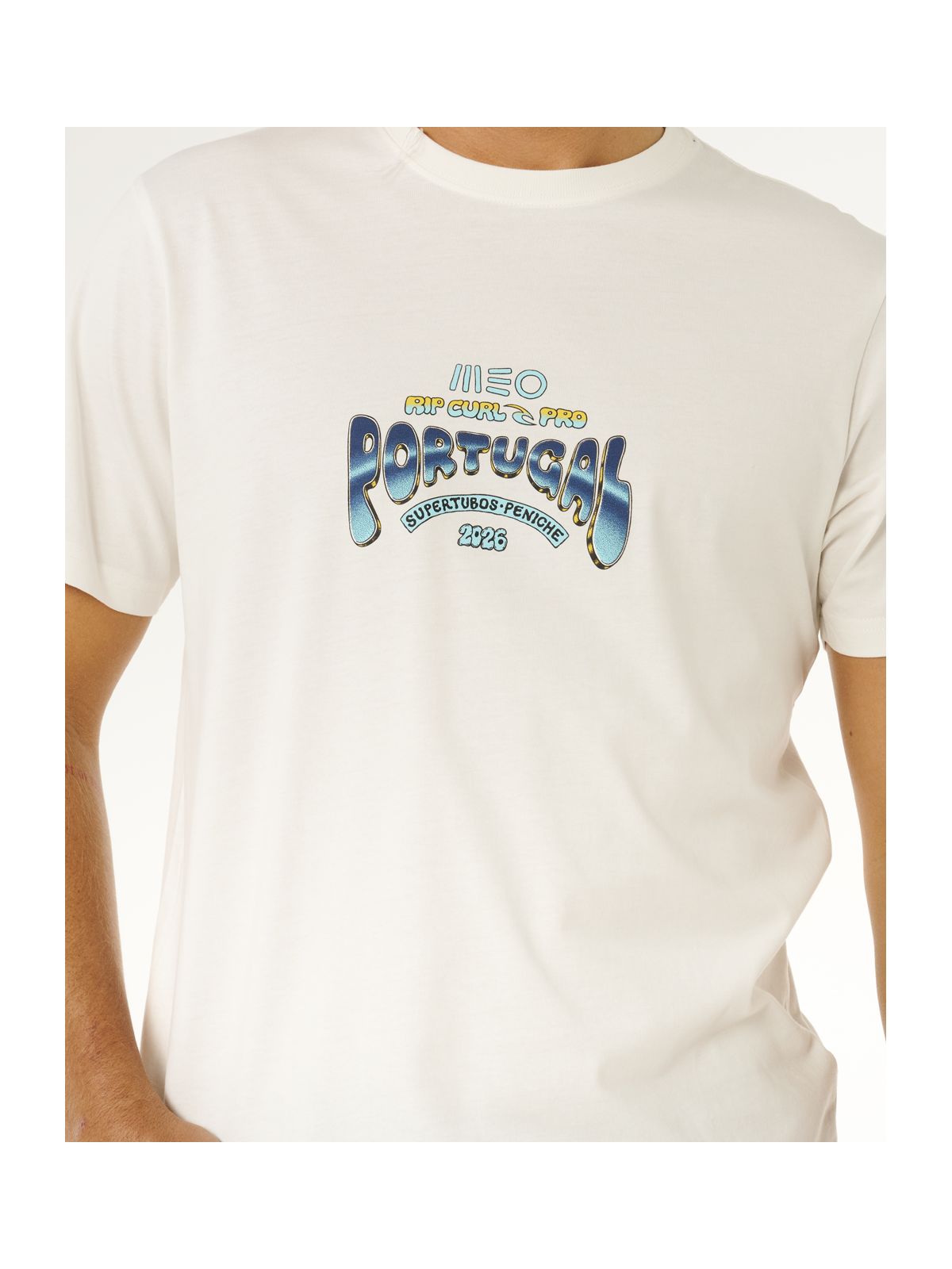 Koszulka męska RIP CURL Meo Peniche Pro 2026 Logo Tee biała