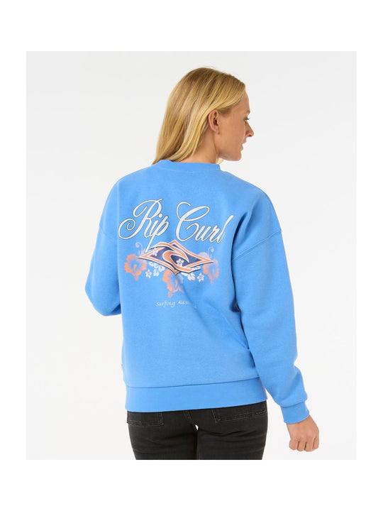 Bluza RIP CURL Hibiscus Diamond Heritage Crew niebieski
