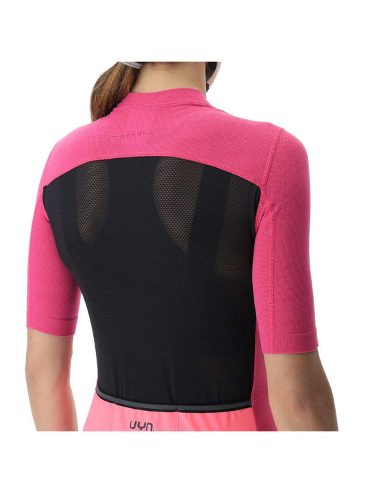 Koszulka rowerowa damska UYN Lightspeed Biking Shirt – Fuxia/Black
