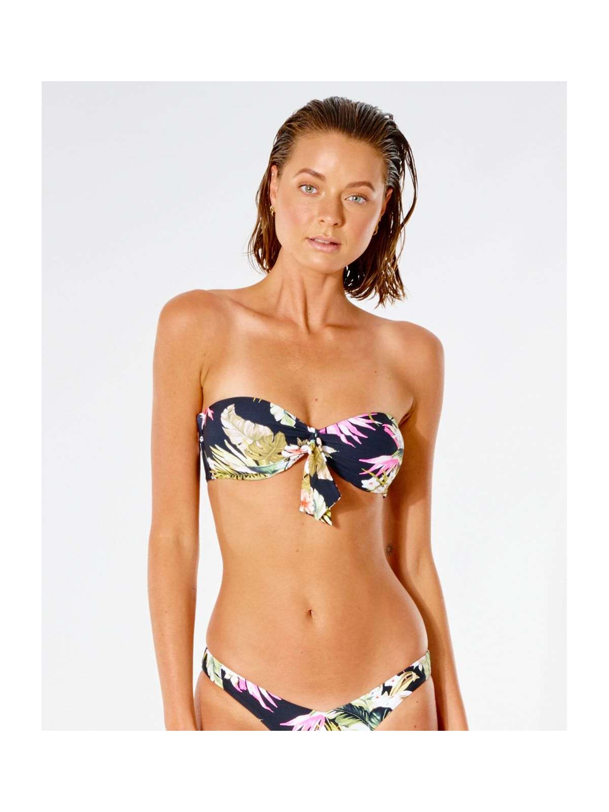 Biustonosz kąpielowy RIP CURL On The Coast Bandeau - czarny - Stroje kąpielowe - Adventure Sports