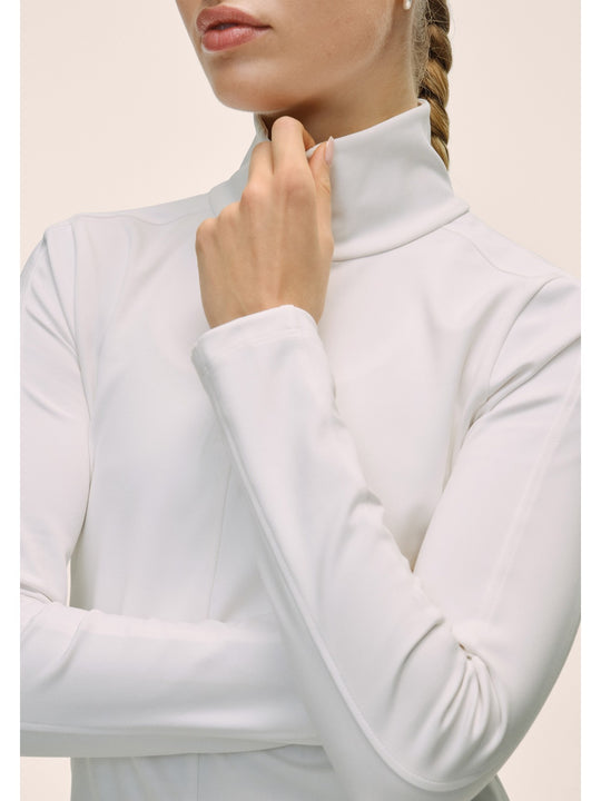 Koszulka treningowa damska CASALL Serene Half Zip Long Sleeve kolor biały
