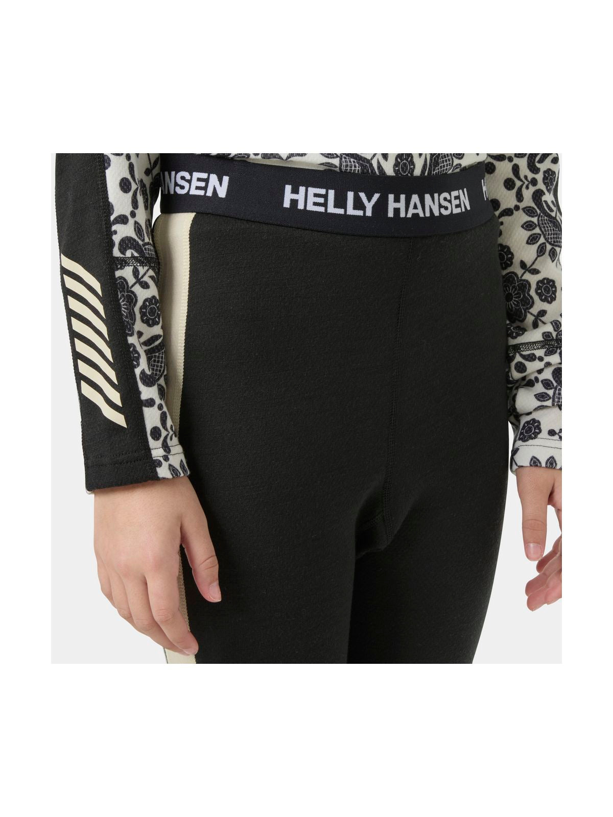 Bielizna termiczna dziecięca HELLY HANSEN JR GRAPHIC LIFA MERINO SET czarna