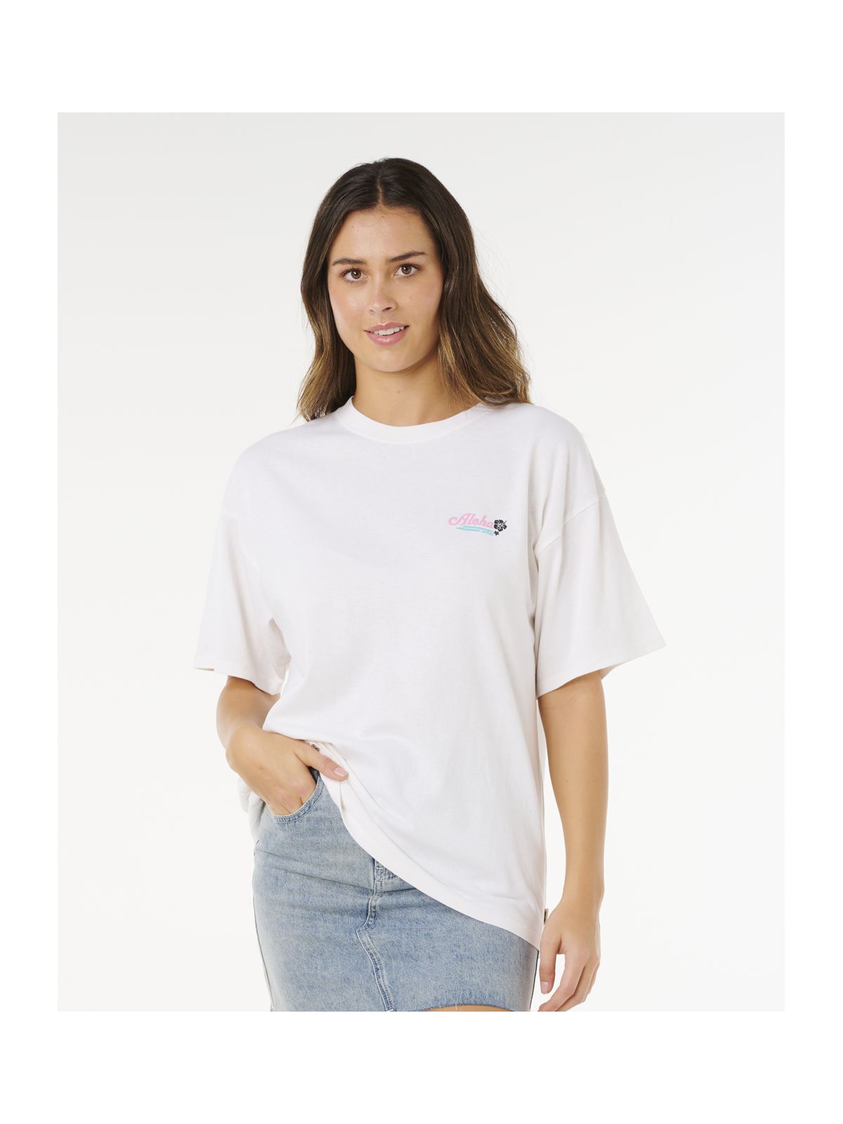 Koszulka damska RIP CURL Aloha Heritage Tee beżowa