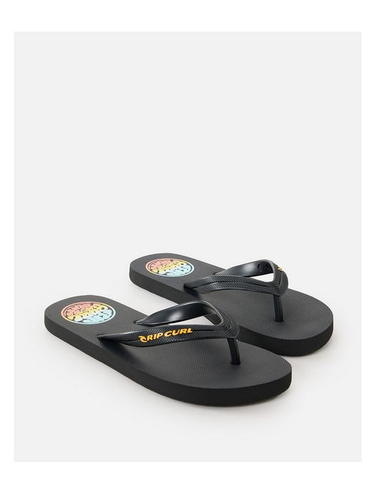 Japonki plażowe chłopięce RIP CURL Wetty Fade Bloom Open Toe - Bo czarne
