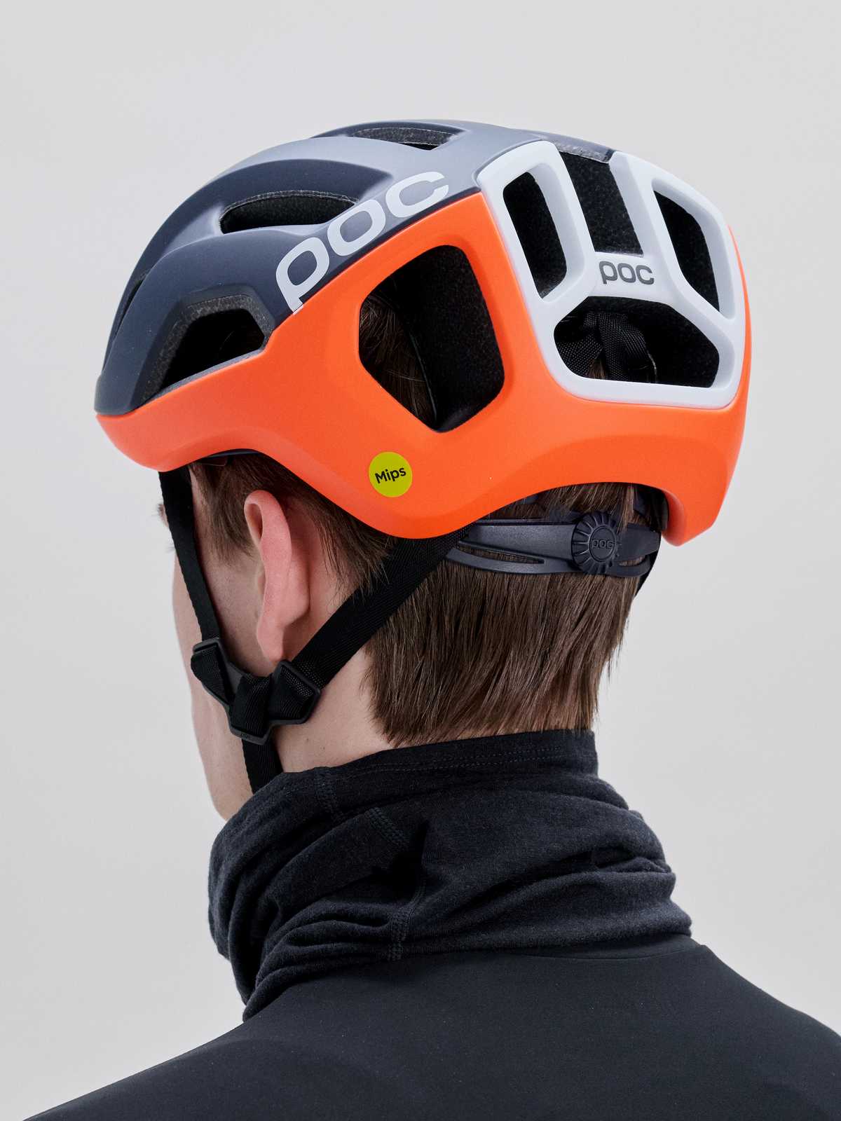 Kask rowerowe POC Ventral Air MIPS granatowo pomarańczowy