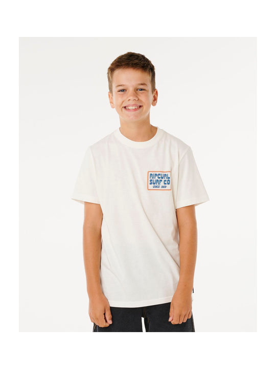 Koszulka chłopięca RIP CURL Pacific Rinse Sunrise Tee-Boy biała
