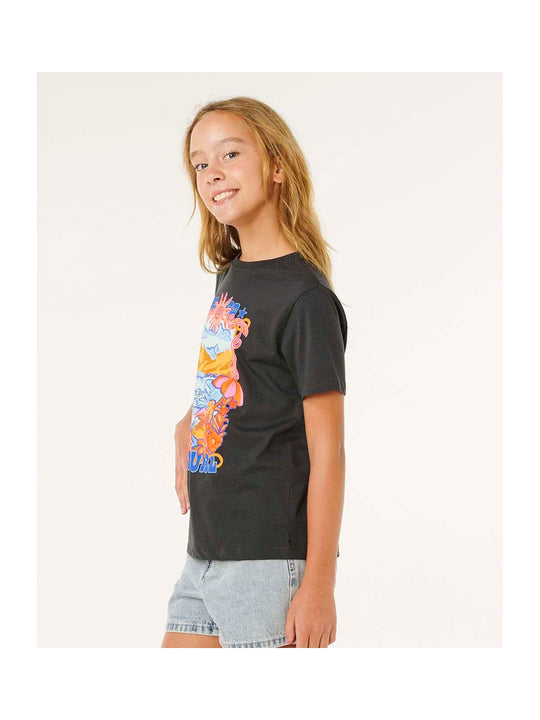 Koszulka dziewczęca RIP CURL Sunshine Squad Band Tee - Girl czarna
