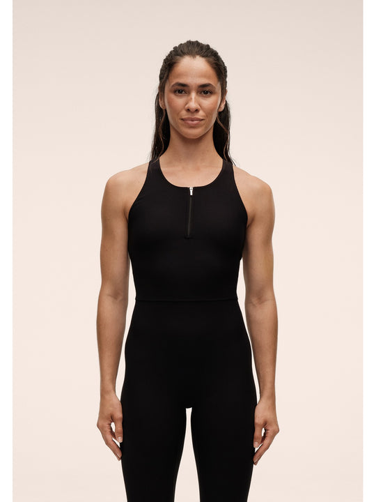 Kombinezon damski CASALL Brace Rib Zip Catsuit czarny

