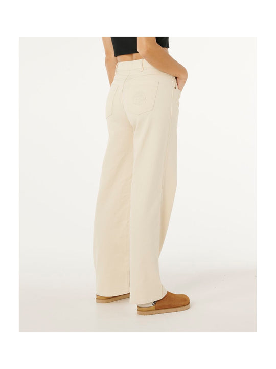 Spodnie damskie RIP CURL Aggie Relaxed Jeans beżowe
