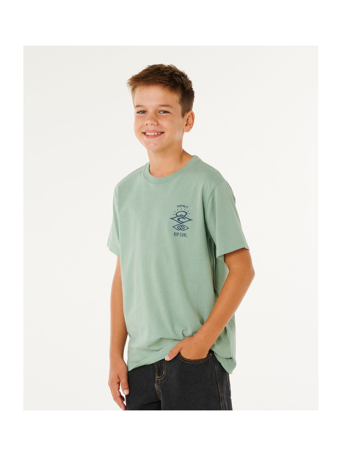 Koszulka chłopięca RIP CURL Search Icon Tee -Boy zielona