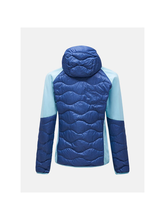 Kurtka puchowa męska PEAK PERFORMANCE Helium Down Hybrid Hood niebieska
