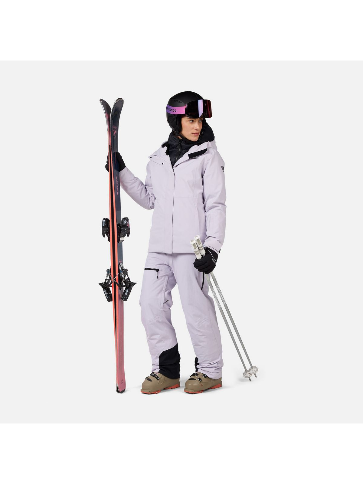 Kurtka narciarska damska ROSSIGNOL W DESAFIO 2L SHELL JKT szara