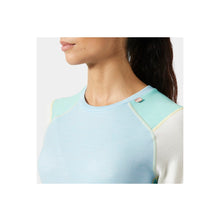 Koszulka damska HELLY HANSEN W Lifa Merino Midweight Crew kolor niebieski
